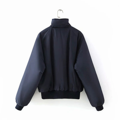 Reversible Stand Collar Cotton Outerwear