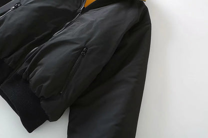 Reversible Stand Collar Cotton Outerwear