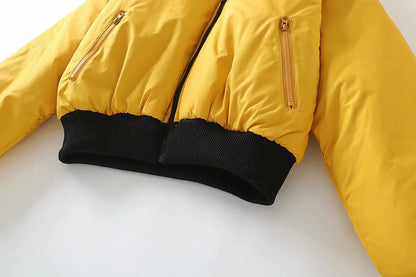 Reversible Stand Collar Cotton Outerwear
