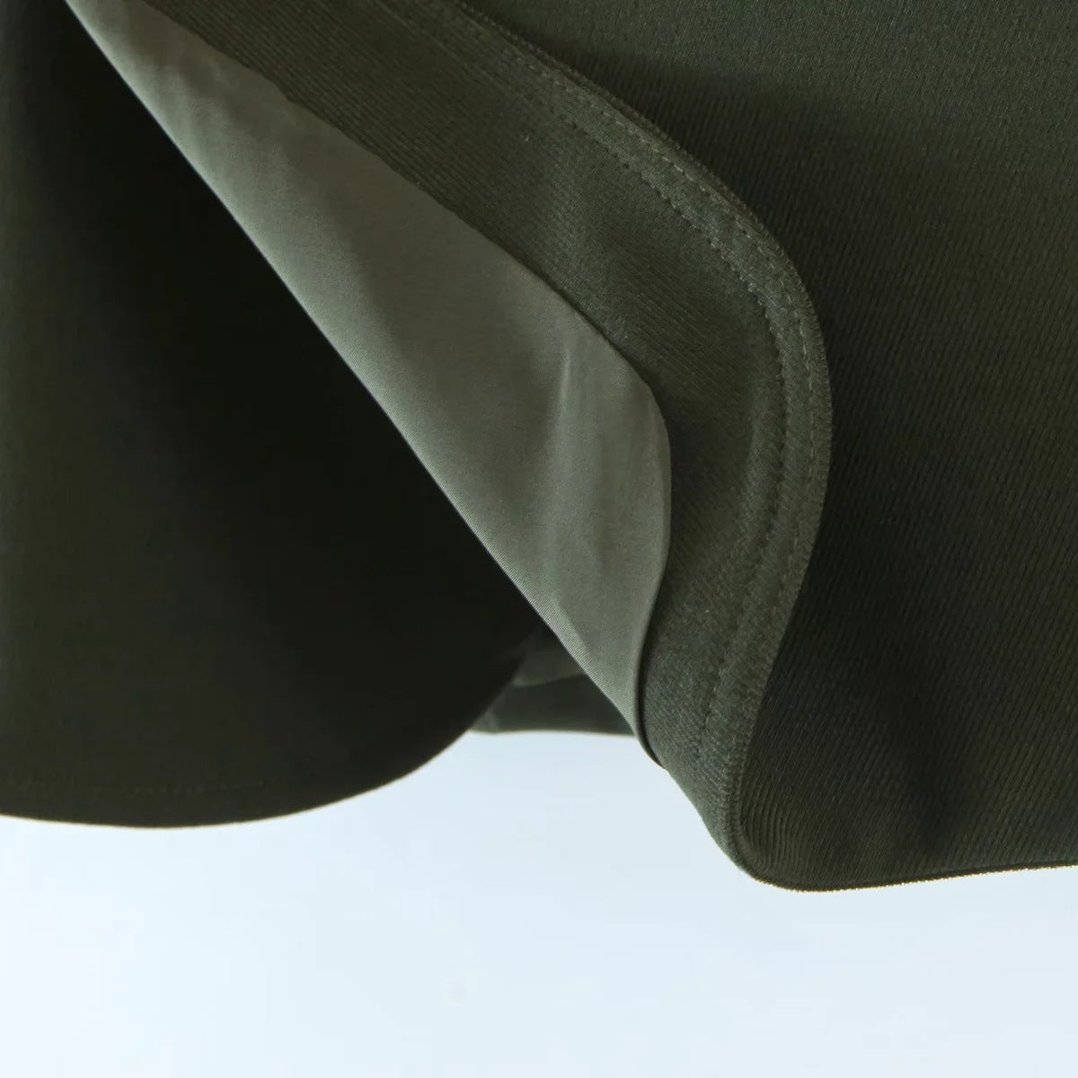 Pile Collar Lapel Blazer Skirt Two-piece Set Green