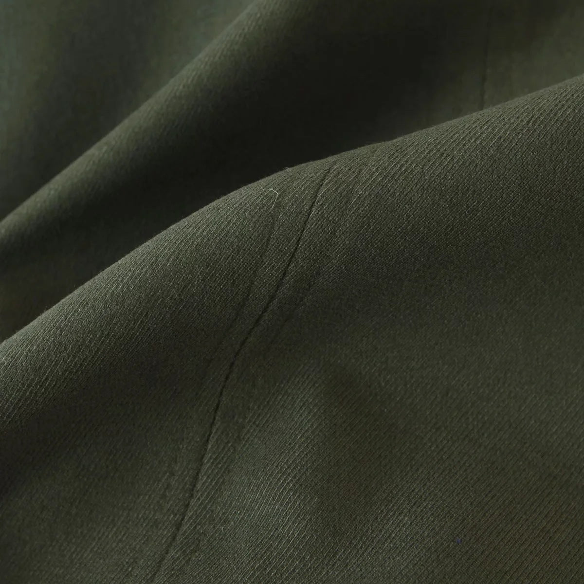 Pile Collar Lapel Blazer Skirt Two-piece Set Green