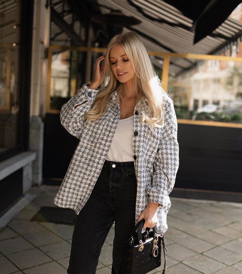 Woolen Single-breasted Lapel Contrast Coat Outerwear