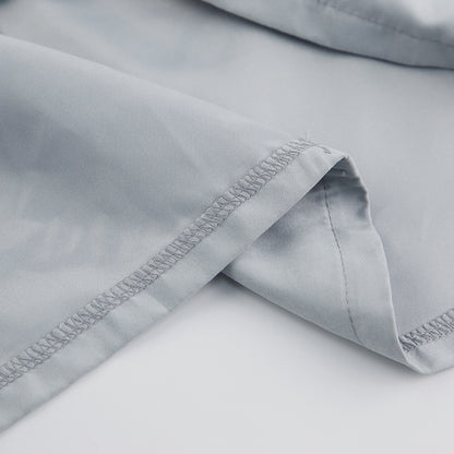 Single-breasted Round Neck Puff Sleeve Mandarin Collar Shirts