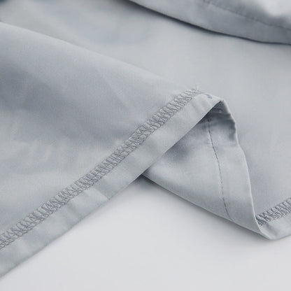 Single-breasted Round Neck Puff Sleeve Mandarin Collar Shirts