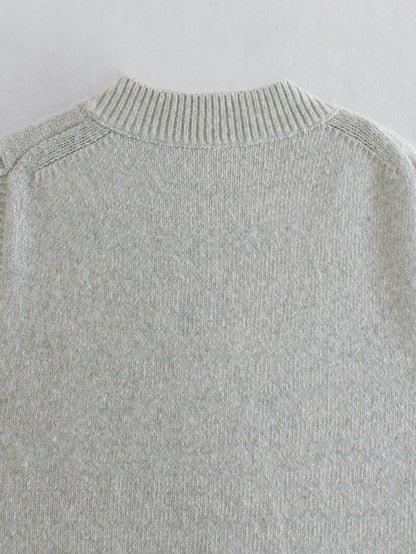 Eight-Strand Woven V-neck Geometry Vest Sweaters