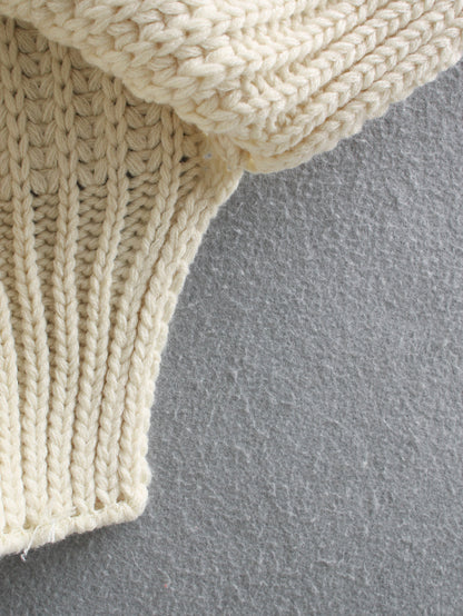 High Heap Collar Knit Vest Sweaters