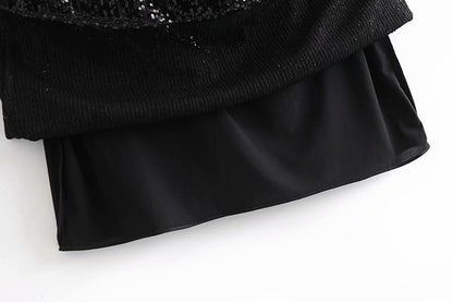V-neck Sequins Backless Party Mini Dresses