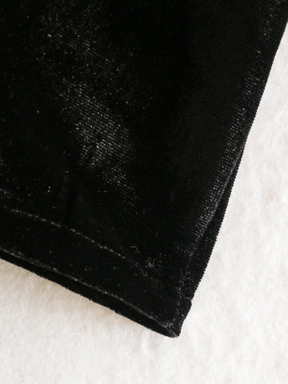 Black Square Collar Vintage Velvet Party Bodycon Mini Dresses