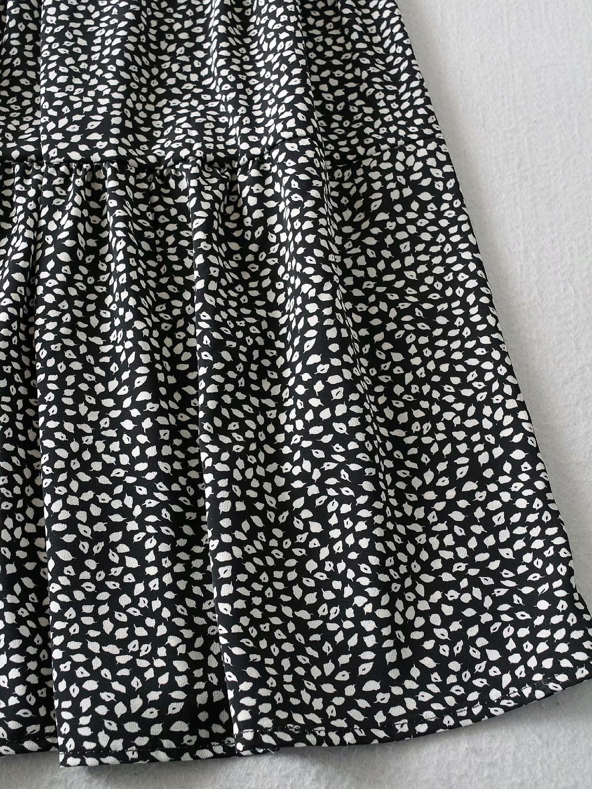 Floral Polka Dot Ruffled Puff Sleeve Maxi Midi Dresses