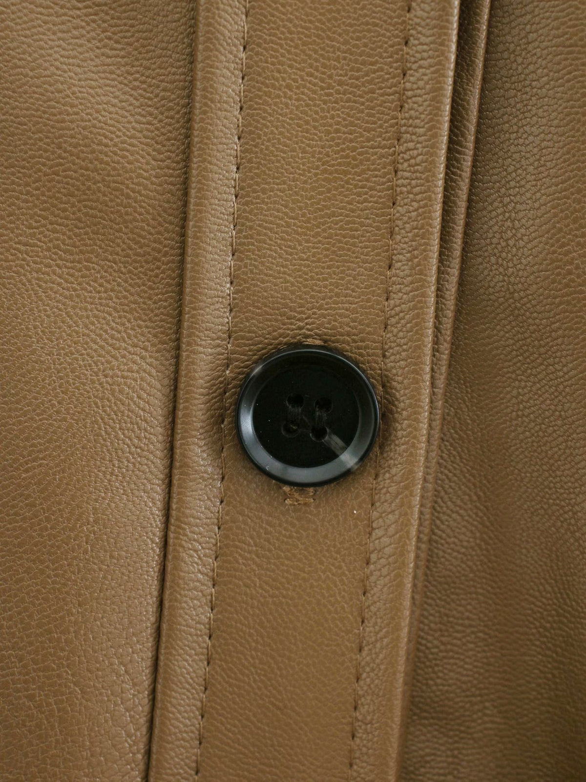 Lapel Single-breasted Lace-up Leather Cardigans Coat Outerwear