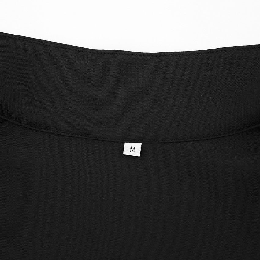 Vintage Lantern Sleeve Single-breasted Stand-up Collar Shirts