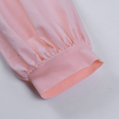 Square Collar Puff Sleeve Shirred Frill Shirts Crop Tops