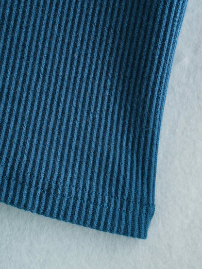 Hollow-out Backless Round Collar Knit Sweaters