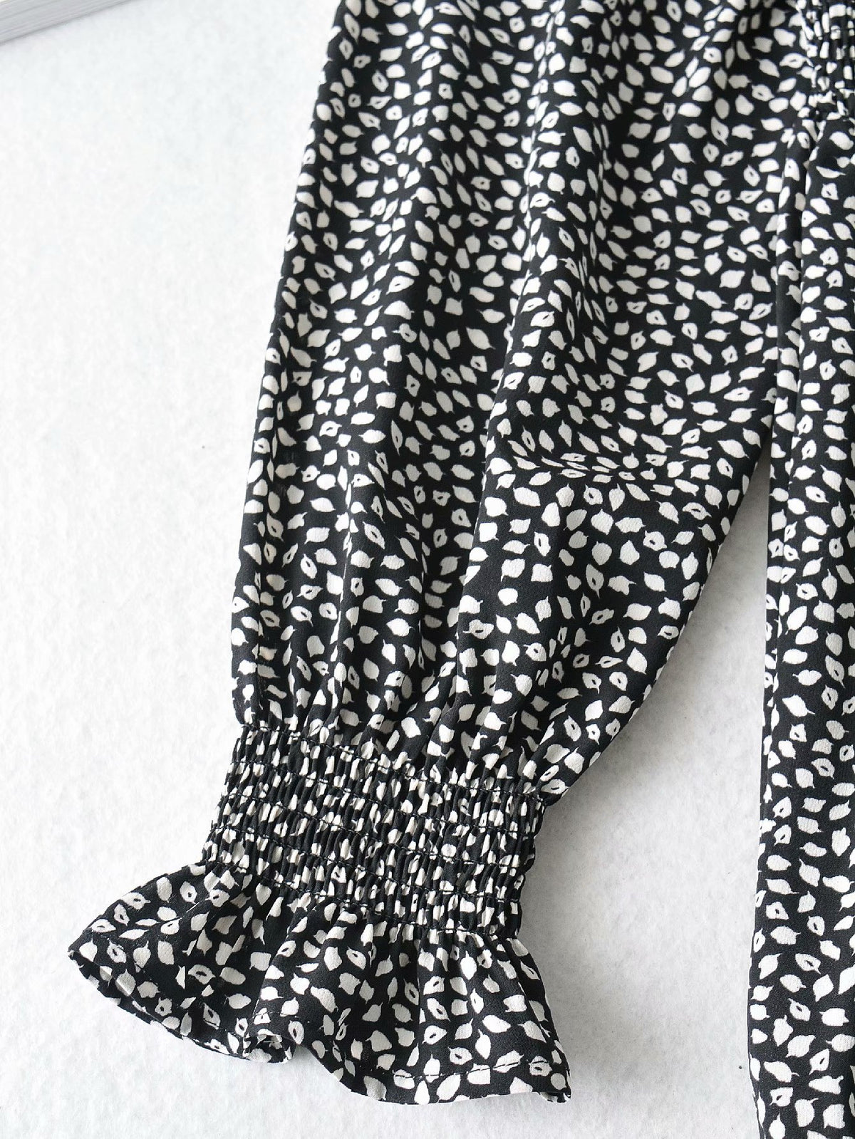 Floral Polka Dot Ruffled Puff Sleeve Maxi Midi Dresses