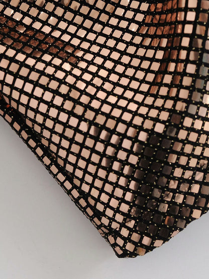 V-neck Sequins Shirred Frill Party Bodycon Mini Dresses