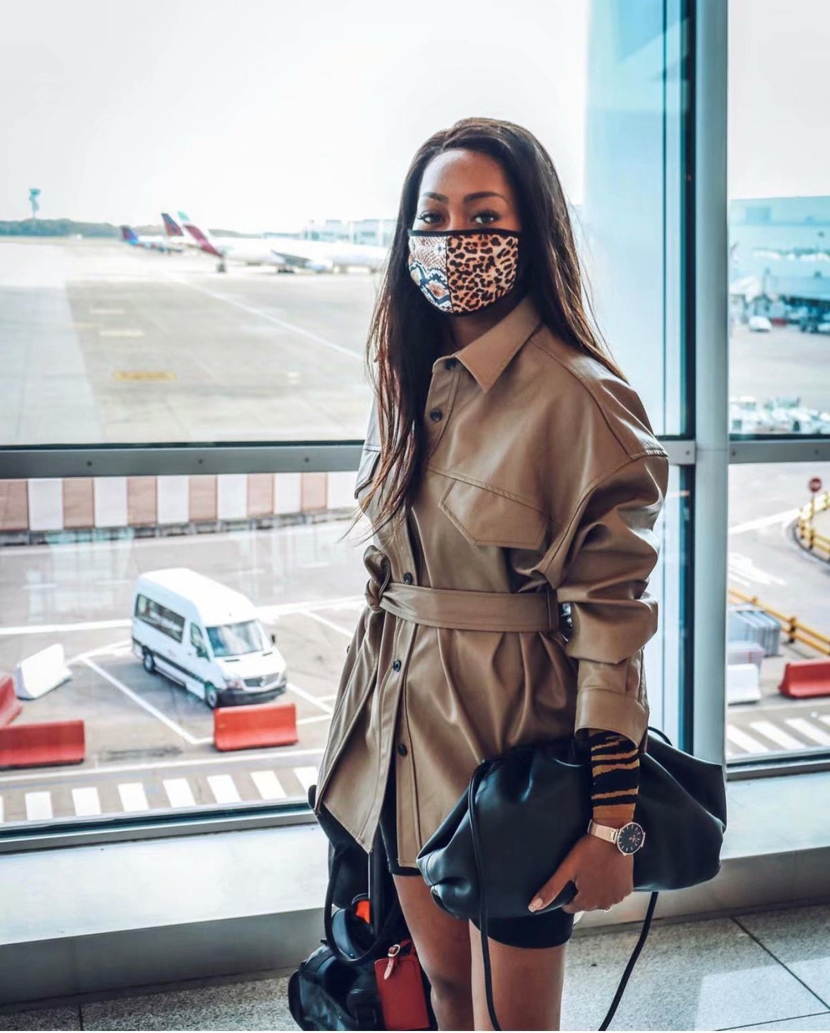 Lapel Single-breasted Lace-up Leather Cardigans Coat Outerwear