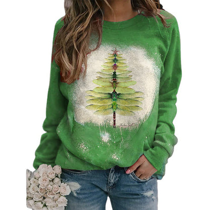 Round Neck Floral T-Shirts Blouses Sweatshirts