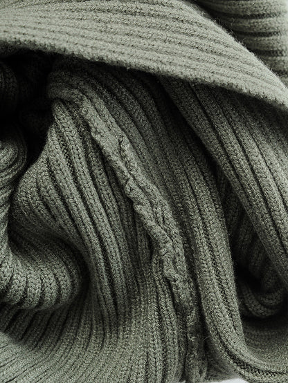 Lantern Sleeve Round Neck Knit Sweaters Shirts
