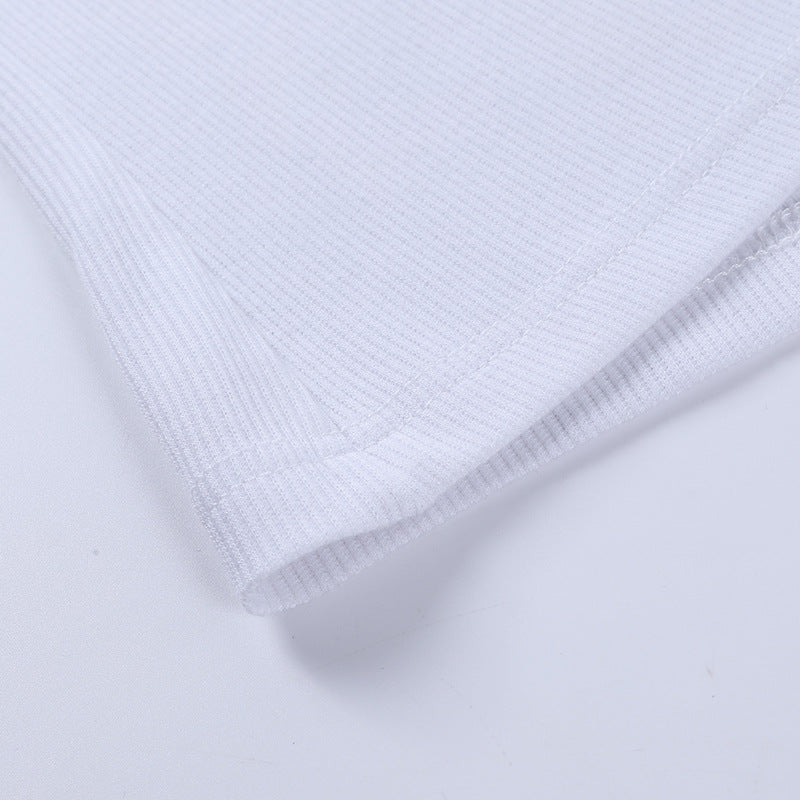 High-collared Hollow-out Button Sleeve Knit Shirts