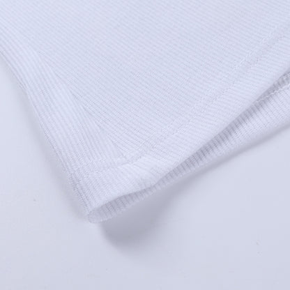 High-collared Hollow-out Button Sleeve Knit Shirts
