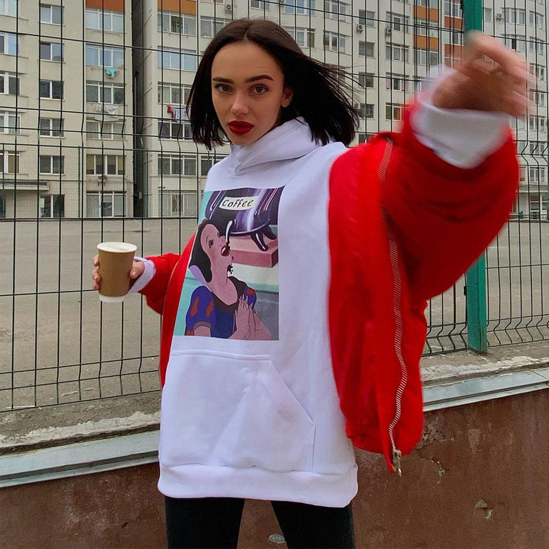 Round Neck Floral Printed Hoodies Sweatshirts Shirts Blouses