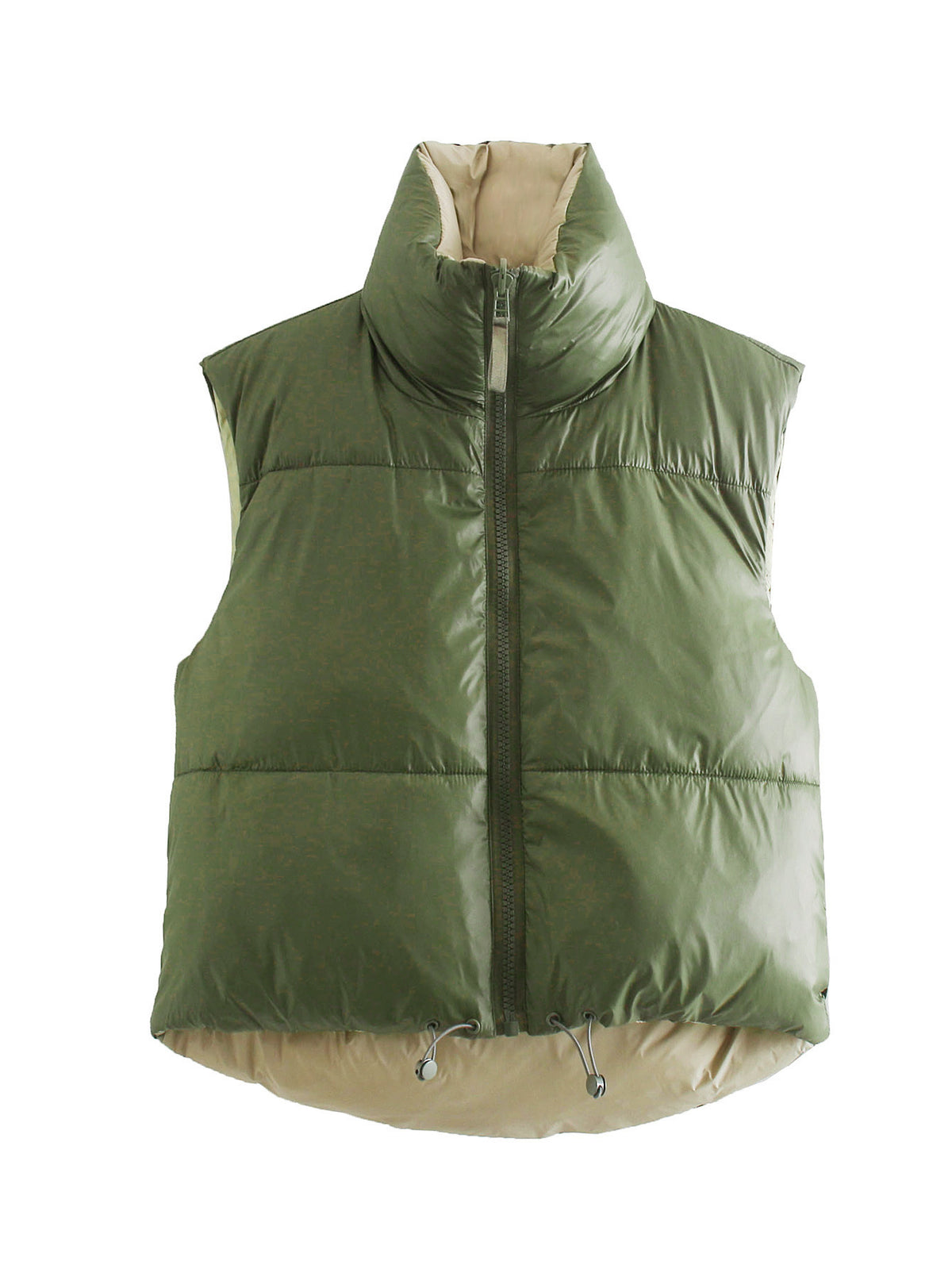 Double Side High Collar Camis Tank Tops Jacket Outerwear