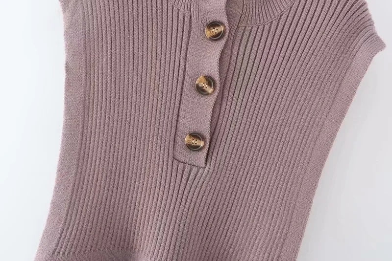 Knit Vest High-collared Sweaters Camis Tank Tops Shirts Capes