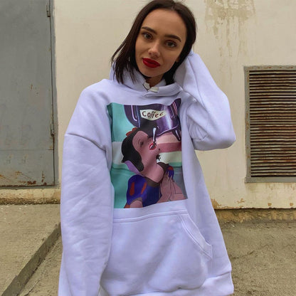 Round Neck Floral Printed Hoodies Sweatshirts Shirts Blouses