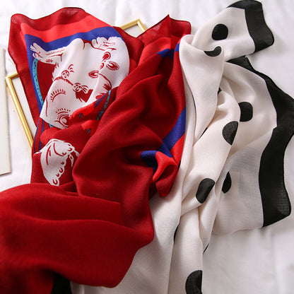 Elegant Fashion Rosette Bow-knot Cotton Scarf Shawl Wrap for Women Ladies Girls 90x180
