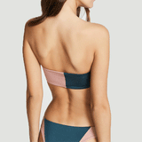 Sexy Strapless Color Block Bikini Two-Piece
