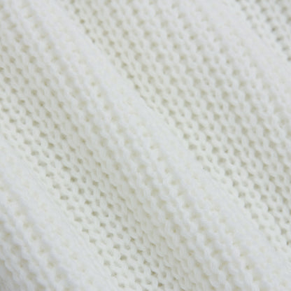 One Shoulder Lantern Sleeve Knit Sweater Mini Dresses