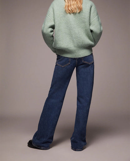 V-neck Single-breasted Knit Oversize Cardigans