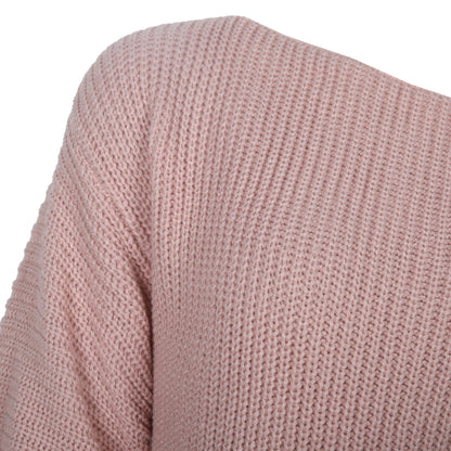 One Shoulder Lantern Sleeve Knit Sweater Mini Dresses