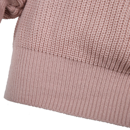 One Shoulder Lantern Sleeve Knit Sweater Mini Dresses