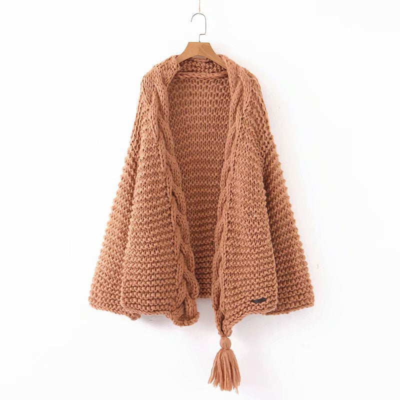 Women‘s Tassel Knitted Coat