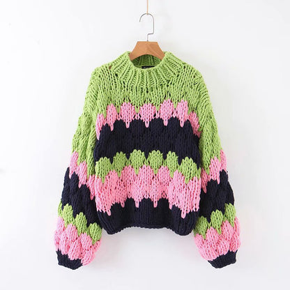 Women‘s Oversized Coarse Wool Sweater