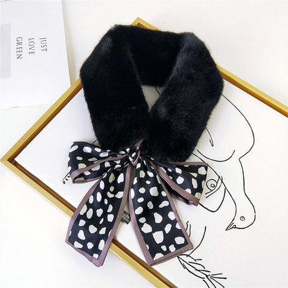 Vogue Plush Leopard Print Infinity Scarf for Women