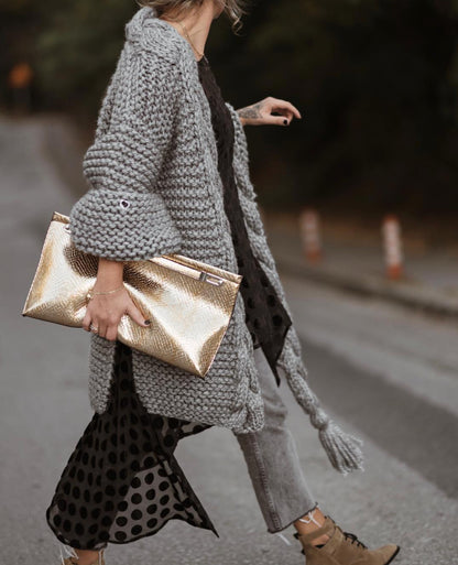 Women‘s Tassel Knitted Coat