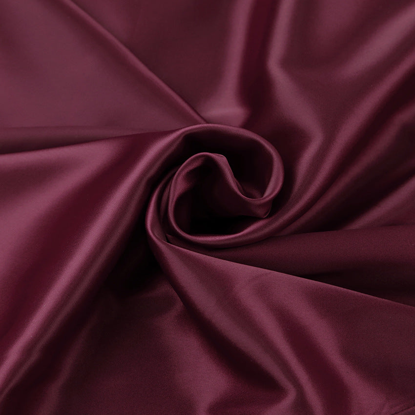 Lantern Bubble Sleeve Satin Midi Dresses Brown