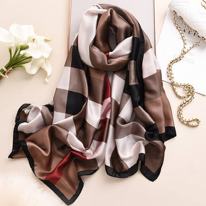 Stylish British Plaid Warm Long Thick Scarfs for Women Vogue Scarf Scarves Women