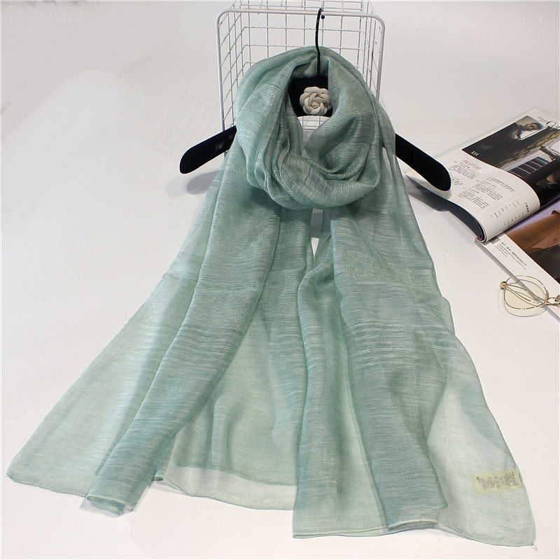 Real Silk Wool Long Scarf Shawl 90x200