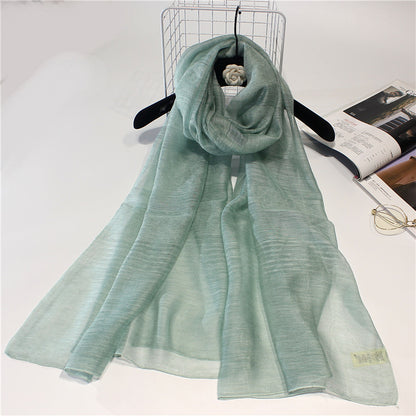 Real Silk Wool Long Scarf Shawl 90x200