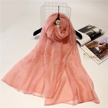Real Silk Wool Long Scarf Shawl 90x200