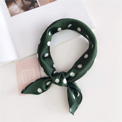 Floral Print Silk Small Square Scarf for Women - 40 Colors