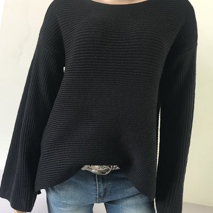 Women‘s Loose Bat Sleeve Sweater