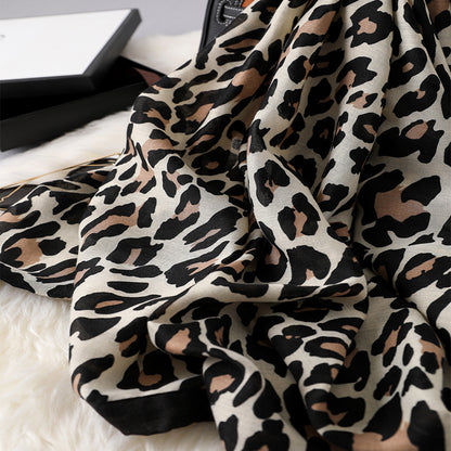 Fashion Leapord Warm Cotton Scarf Shawl Wrap for Women Ladies Girls 90x180