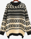 Pulls en tricot à motif losanges contrastés