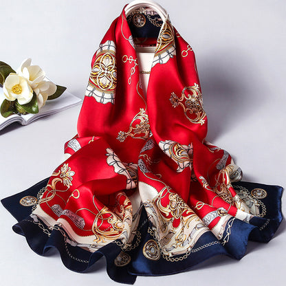 Mulberry Silk Scarf Shawl Wrap for Women Ladies Girls 53x170
