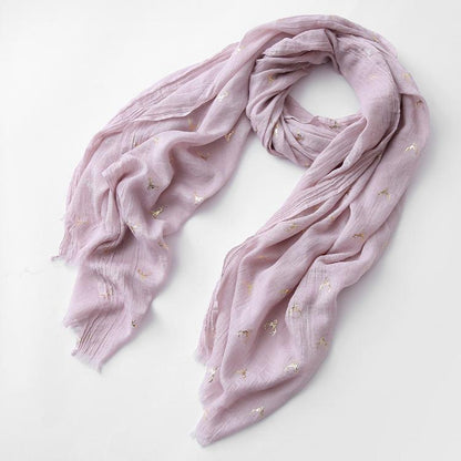 Christmas Elk Printing Cotton Linen Blend Long Scarf Casual Travel Warm Ethnic Scarves Shawls