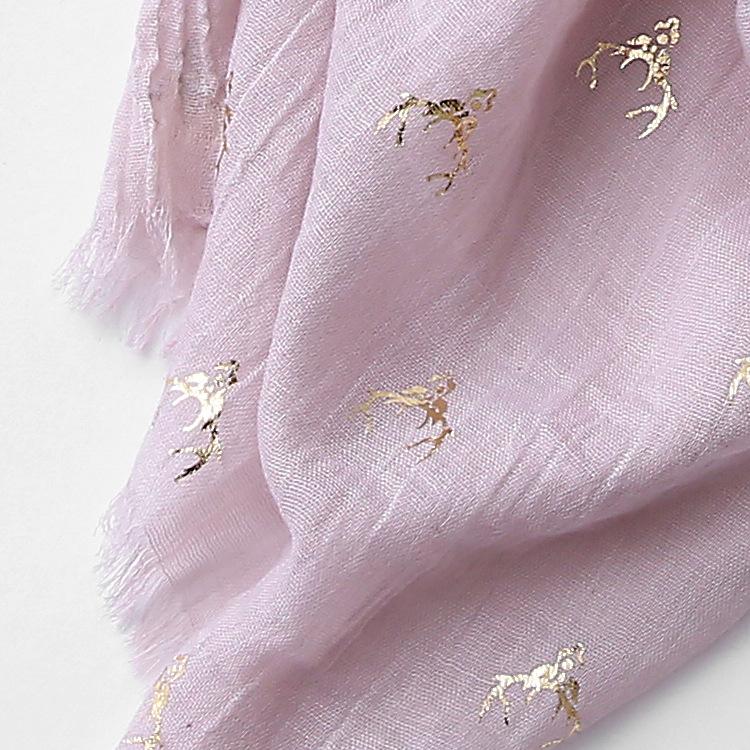 Christmas Elk Printing Cotton Linen Blend Long Scarf Casual Travel Warm Ethnic Scarves Shawls